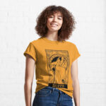 woman wearing T-shirt